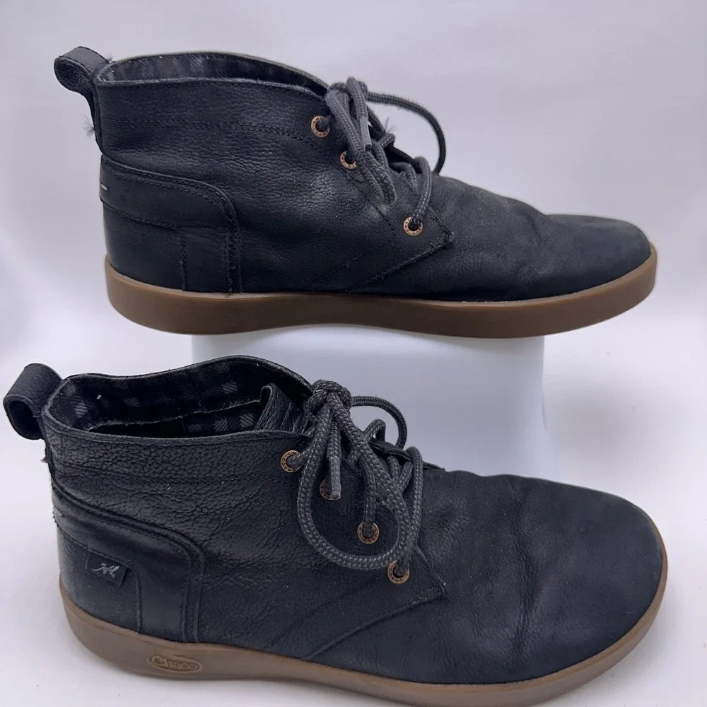 Chaco Davis Mid Leather Boot Mens Size 9 Black Chukka Ankle Shoes JCH106685